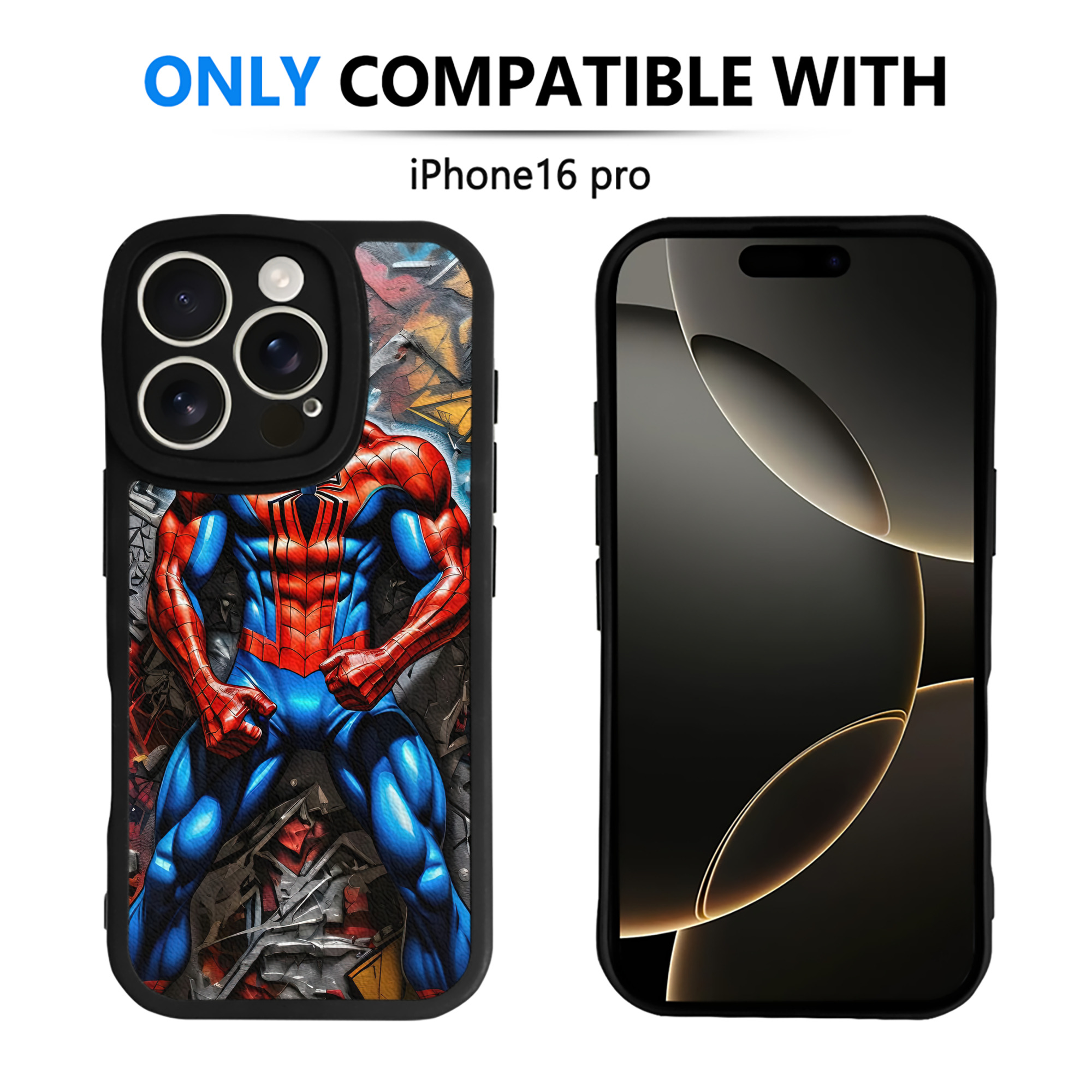 Spider Man スパイダーマン 【iPhone 16シリーズ対応】シリコンスマホケース（レザー調） 材質：シリコン